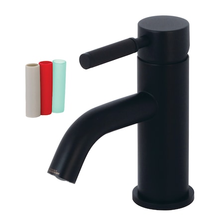 Fauceture LS8220DKL Kaiser Single-Handle Bathroom Faucet W/Push Pop-Up, Matte Blk LS8220DKL